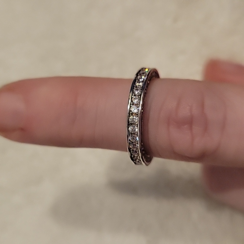 Sterling Silver CZ Band